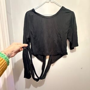 Fabletics Black Crop Top